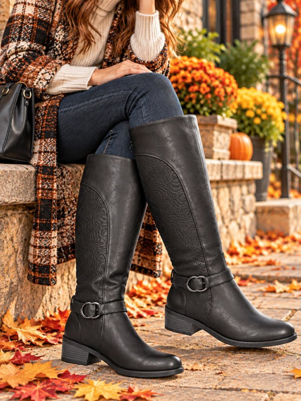 Easy Street Luella Tall Boots Vegan Sz 7.5 W NIB